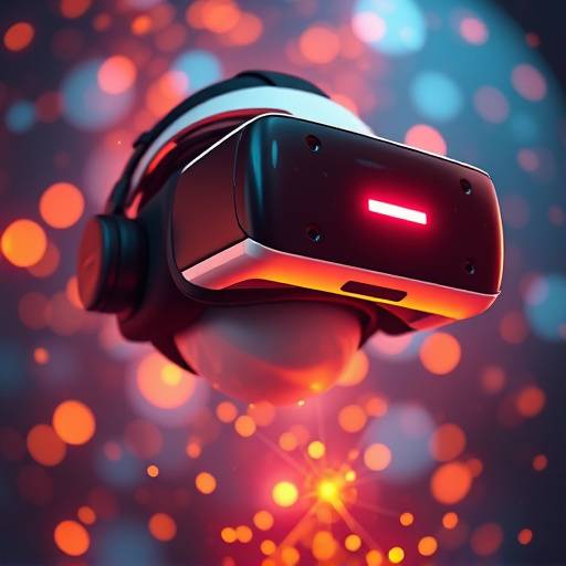Ein Bild von VR-Brillen und einem virtuellen Raum