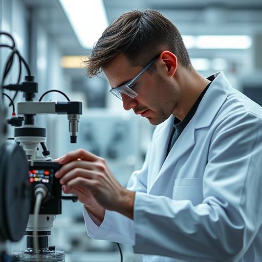 Ein Forscher, der in einem Hightech-Labor arbeitet