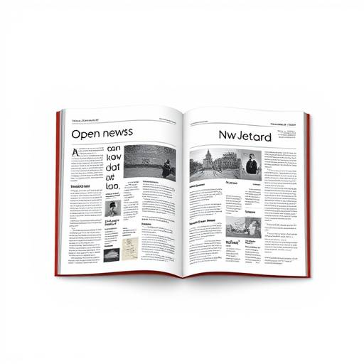 Symbol eines aufgeschlagenen Nachrichtenmagazins.